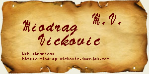 Miodrag Vicković vizit kartica